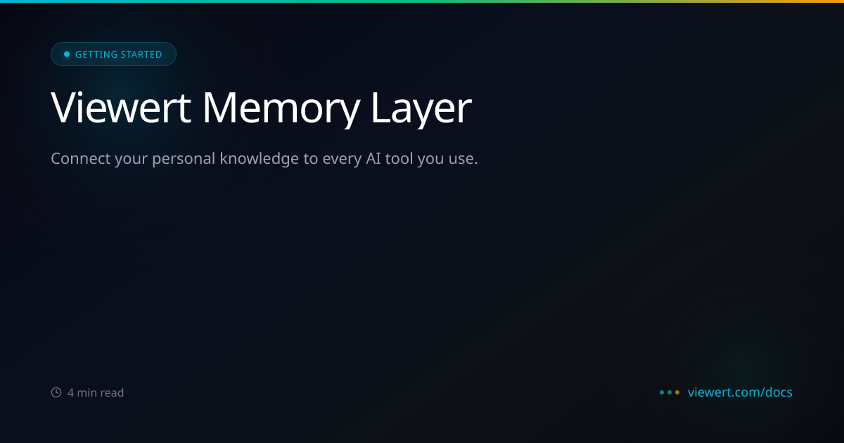 Viewert as Your AI Memory Layer